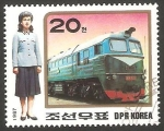 Stamps North Korea -  1919 - locomotora