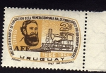 Stamps : America : Uruguay :  !00 años de la fundacion de la compañia de ferrocarriles