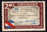 Stamps Uruguay -  Bicentenario del >nacimiento de Artigas