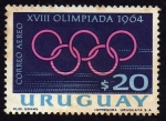 Sellos de America - Uruguay -  XVIII Torneo Olimpico 1964