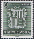Stamps : Europe : Andorra :  SERIE BÁSICA. ESCUDO DE ANDORRA