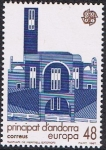 Stamps Andorra -  EUROPA 1987. VISTA EXTERIOR DEL SANTUARIO DE MERITXELL
