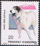 Stamps : Europe : Andorra :  NATURALEZA. MASTÍN DE LOS PIRINEOS