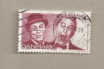 Stamps Denmark -  Actores