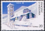 Stamps : Europe : Andorra :  NAVIDAD 1988. IGLESIA DE SANT JOAN DE CASELLES