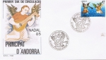 Stamps Andorra -  SPD NAVIDAD 1985. TABLA POLÍCROMA DE LA CAPILLA DE S. BARTOLOMÉ