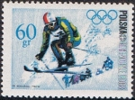 Stamps Poland -  JUEGOS OLIMPICOS DE INVIERNO EN GRENOBLE. SALTO DE SKI