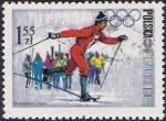 Stamps Poland -  JUEGOS OLIMPICOS DE INVIERNO EN GRENOBLE. SKI (FONDO)