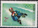 Stamps Poland -  JUEGOS OLIMPICOS DE INVIERNO EN GRENOBLE. LUGE