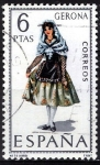 Sellos de Europa - Espa�a -  1844 Trajes típicos españoles,  Gerona.(Girona)