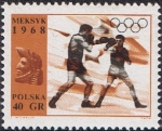 Stamps Poland -  JUEGOS OLÍMPICOS DE MEJICO. BOXEO