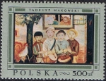 Stamps Poland -  PINTURAS POLACAS. TADENSZ MAKOWSKI