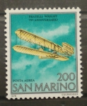 Stamps San Marino -  75 ANIVERSARIO PRIMER VUELO A MOTOR