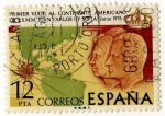 Stamps Spain -  2333.- Primer viaje al continente americano de SS.MM. Juan Carlos I y Sofia.