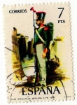 Stamps Spain -  2353.- Uniformes Militares. VI grupo. Batallon de Artilleria a Pie (1828)