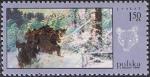 Stamps : Europe : Poland :  PINTURAS DE CAZA. REGRESO CON EL OSO, DE JULIAN FALAT