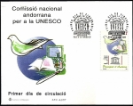 Stamps Andorra -  Comisión Nacional Andorrana para la Unesco - SPD