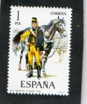 Stamps : Europe : Spain :  2197- HUSAR DE LA MUERTE  1705