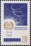 Stamps : Europe : Poland :  50 ANIVERSARIO DE LA O.I.T.