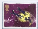 Stamps Europe - United Kingdom -  Peter Pan. Wendy y sus hermanos volando delante del Big Ben.
