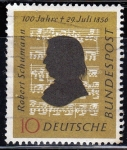 Stamps Germany -  Robert Schumann	
