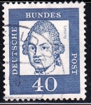Stamps Germany -  E. Gotthold Lessing 	