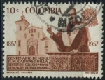 Sellos del Mundo : America : Colombia : Cent. Mons. R.M. Carrasquilla (1857-1957)
