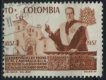 Stamps Colombia -  Cent. Mons. R.M. Carrasquilla (1857-1957)