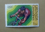 Sellos del Mundo : America : Granada : Juegos Olimpicos de Montreal. Ciclismo.