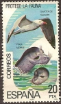 Stamps Spain -  Protege la Fauna (Gaviota de Adouin y Foca Monge)