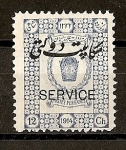 Sellos del Mundo : Asia : Irn : Sello de 1915 con Sobrecarga Bilingue.- Servicio.