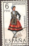 Stamps Spain -   Santander. (Trajes tipicos españoles)
