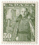 Stamps Spain -  1025.- General Franco y Castillo de la Mota