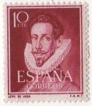 Stamps : Europe : Spain :  1072.- Literatos. Lope de Vega
