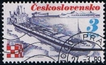 Sellos de Europa - Checoslovaquia -  Scott  2739 Transporte Maritimo
