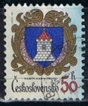 Stamps Czechoslovakia -  EScudo de Armas de Kamyk Nad (2)