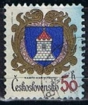 Sellos de Europa - Checoslovaquia -  EScudo de Armas de Kamyk Nad (2)