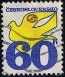 Stamps Czechoslovakia -  Paloma y cifras