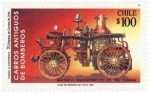 Stamps America - Chile -  Carros Antiguos De Bomberos 