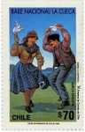Stamps Chile -  Baile Nacional  - Cueca 
