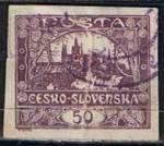 Stamps Czechoslovakia -  Scott  30  Hradcany en Praga (3)