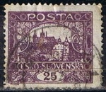 Stamps Czechoslovakia -  Scott  46  Hradcany en Praga