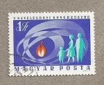 Stamps Hungary -  Llama y familia