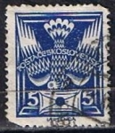 Stamps Czechoslovakia -  Scott  65   Paloma mensagera con sobre (4)