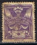 Stamps Czechoslovakia -  Scott  82  Paloma mensagera con sobre