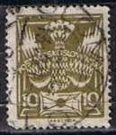 Stamps Czechoslovakia -  Scott  83   Paloma mensagera con sobre (3)