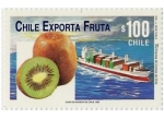 Stamps Chile -   “CHILE EXPORTA FRUTA”