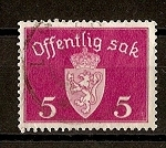 Stamps Europe - Norway -  Escudo de Noruega - Servicio.