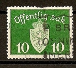 Stamps Norway -  Escudo  Noruega - Servicio.
