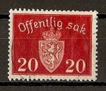 Stamps : Europe : Norway :  Escudode Noruega - Servicio.